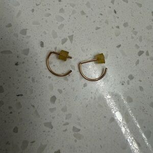 Minimalist Gold Half Hoop Earrings